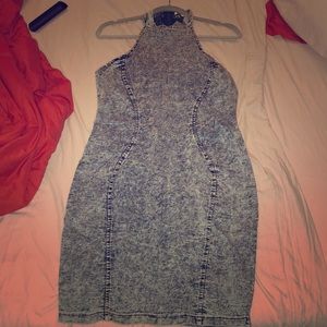 Denim mini dress